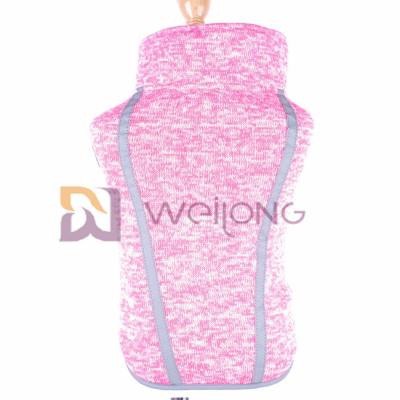 Cina Velcro che apre il rivestimento rosa Heather Dog Sweatshirt del cappotto dell'animale domestico del vello in vendita