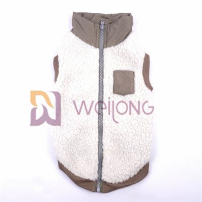 China Revestimento de prata 2*2 RIB Low Body Dog Jackets do animal de estimação do velo do Berber do zíper da boa elasticidade para o inverno à venda