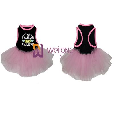 Chine Tulle hérisse de petites robes de chien sans manche et robe ronde lâche de chien de rose de collier à vendre