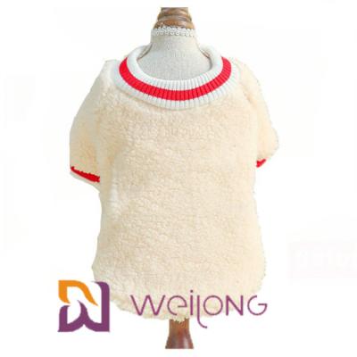 China Rib Knit Short Sleeve Pet-T-Shirt halten warmes weiches Sherpa-T-Shirt für Hund zu verkaufen