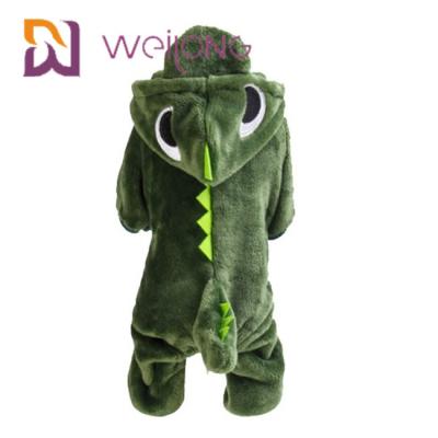 China Coral Velvet Crocodile Small Dog-Pyjamas Cat Warm Dog Clothes Hoodie zu verkaufen