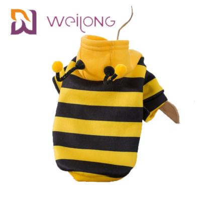 China Ropa divertida de la sudadera con capucha del perro del traje de la abeja de la tira de la ropa del animal doméstico de Florea de los Apis en venta