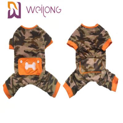 China Poly Fleece Winter Pet Pajama Camo Skull Dog Fleece Onesie for sale