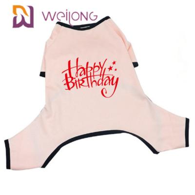 China Spring / Summer Birthday Pet Pajama CVC Jersey Puppy Pajamas for sale