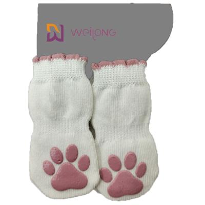 China Schützen Sie Tatzen-kundenspezifische Haustier-Socken für Katzen-/Hundeantibeleg zu verkaufen