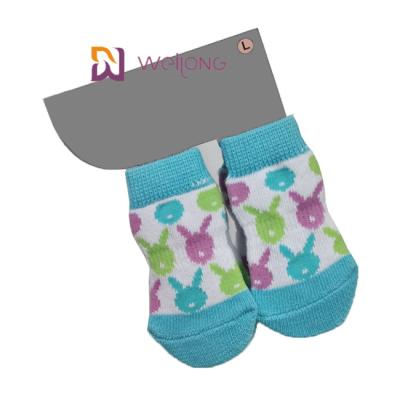 Cina Il cane blu di Paw Protector Custom Pet Socks dell'elastam del cotone colpisce con forza per proteggere i pavimenti di legno duro in vendita