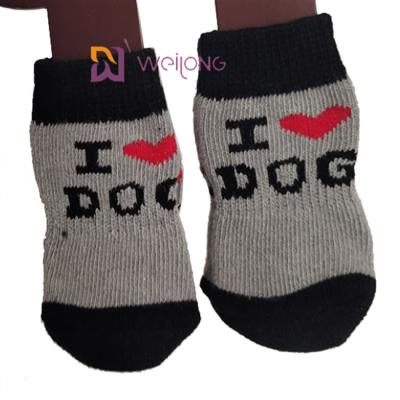 Cina Calzino protettivo di anti slittamento di personalizzazione per lo scratch di Paw Dog Socks To Prevent del cane in vendita