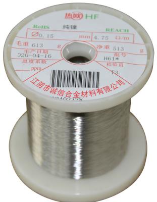 China Ni205 Pure Nickel Wire with Nominal Chemical Composition for Electrical and Electronic Components for sale