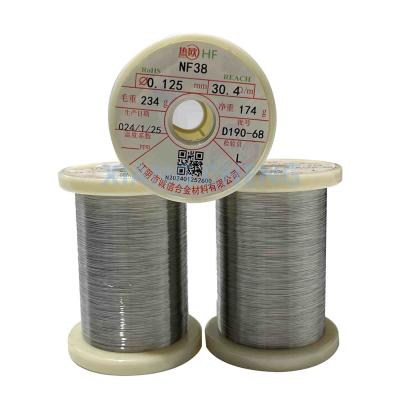 중국 NF38 Ni50%-55% PTC Ni-Fe Alloy Wire for Overcurrent Protection and Effective Temperature Regulation Resistance 0.38 판매용