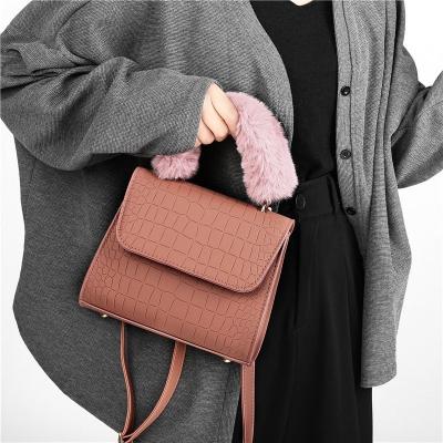 China 2021 New Fashion Bag Women Handbags Fur Bucket Purs for sale