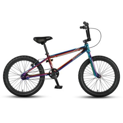 China JOYSUN popular custom custom plating color oilslick stunt bmx bike chromoly bicycle, bicicleta bmx bike 20 inch freestyle bicycle for sale