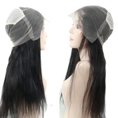 China Transparent Remy Hair French Lace Hand Tied Wave Wig Full Lace Wig Silky Straight Brazilian Hair 30inch Long ALL Colors for sale