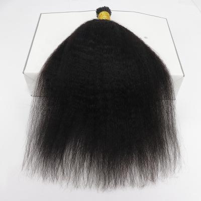 China Silky Straight Curly Wave Virgin Hair Extension Straight I Tip 100 Remy Brazilian Hair Micro Link Curly Straight for sale