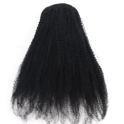 China Virgin Afro FRENCH Hair Extensions 3B 3C 4B 4C Curly Curly Drawstring LOOP Clip Drawstring Ponytail for sale