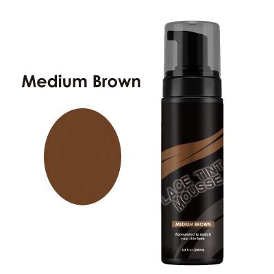 China Custom Logo 200ml Brown Private Label Hair Mousse Mousse Tint Herbal Medium Tint Lace Closure Wig for sale