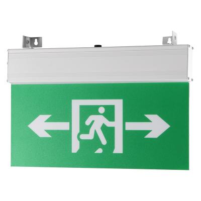 China Commerical Application Indoor Exit Sign Double Face Battery Operated Rechargeable Led Emergency Lighting Light for sale