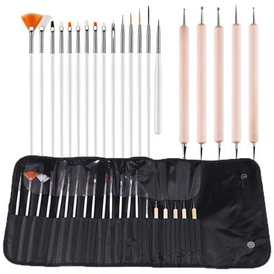 China Acrylic Nail Art Design Painting Brushes Art Brushes Set For Manicure Nail Art Set Brush and Dotting Pen Tool Kit for sale