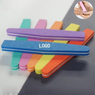 China Custom Private Label Sponge Nail File 100/180 Grit Nail Sponge Boards for Professional Nail Protecting and Shining for sale