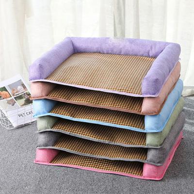 China 2021 New Travel Summer Cooling Good Quality Cold Silk Sleeping Kennel Bed Mats For Dogs Cats Pet Mat Dog Ice Pad Dog for sale