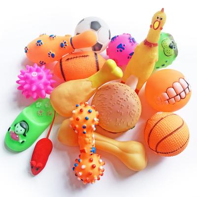 China 15pcs Puppy Interactive Goods Soft Squeaky Rubber Dog Chew Toy Set For All Pets for sale