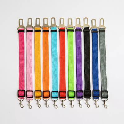 China Wholesale Lights Dog Seat Belt For Car Harness Seat Belt Advance Adjustable Leash For Small Medium Dogs Travel Clip Pet Supplies for sale