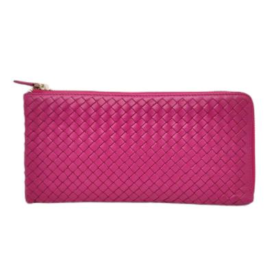 China Ladies PU Leather Clutch Wallet Pink Long Purses WA12 for sale