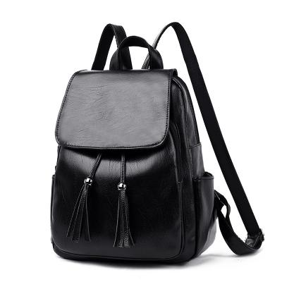 China Wholesale Latest Design Fashion Customised Logo Pu Leather Handbags Women Backpack Bag For Women for sale