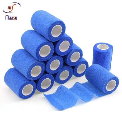 China Gauze Bandage Elastic médico respirable viscoso azul en venta