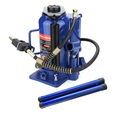 China 20 Ton Rigid Vehicle Low Profile Auto Manual Hydraulic Air-Operated Bottle Jack With 11-20T Handle for sale