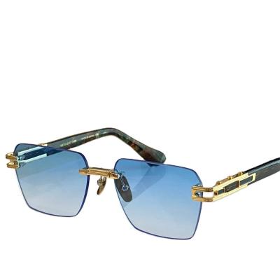 China Fashion sunglasses 2022 high quality classic metal rimless sunglasses brand design fashion men women sunglasses for sale