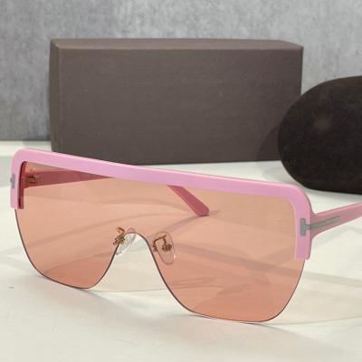 China Square Female Mirror Shades TF1045 Vintage Mirror Men Sun Glasses Brand Gradient Glasses Fashion Sunglasses Women Luxury Oversized Frame Large for sale