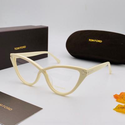 China Fashionable Optical Frame TF5729 2021 New Wholesale Famous Luxury Brand Acetate Eye Wear Men Women Monocle Cat Eye Optical Frames for sale