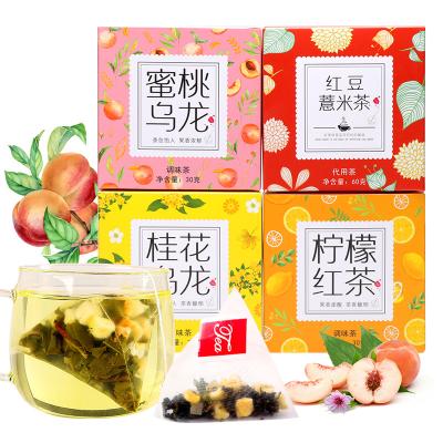 China High Quality And Cheap Boxed Mix Tea Bags Oolong Peach Tea Bags Mix Scented Tea for sale