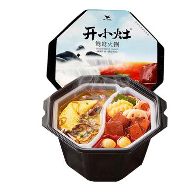 China 305g Cooked Unified Yuanyang Fast Food Small Stove Open Convenient Spicy Hot Pot Self Heating Hot Pot for sale