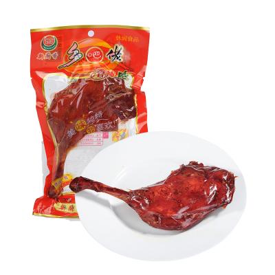 China 100g Natural Meat Snacks Vacuum Packed Instant Spicy Duck Leg Dried Meat Snacks for sale