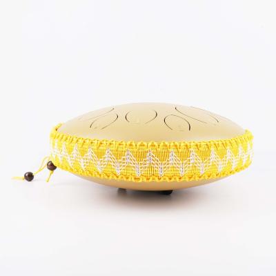 China SUXINRU Education Factory Supply Gold 14inches 15tones Hand Pan For YOGA Steel Tongue Drum for sale