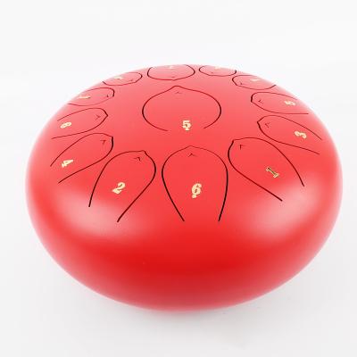 China Red Gift SUXINRU Supply12inches 13tones Hand Pan For Yoga Steel Tongue Drum for sale