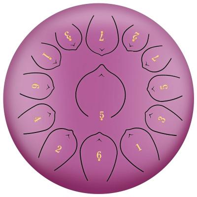 China Yoga Supply The 12inches 13tones Colors Instrument Percussion Tank Drum For Yoga Steel Tongue Drum for sale