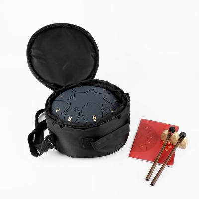 China Christmas Gift Pass CE&EN71 Dark Green 8inches 8tones Hand Pan Tank Good For Yoga Steel Tongue Drum for sale