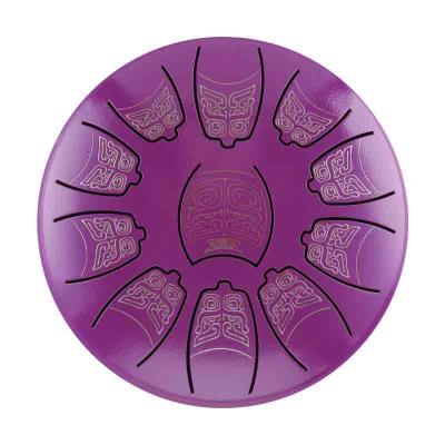 China Music Made In China High Cost Performance Engraving 6 Inch Purple 11 Tongues Tank Handpan Skein Drum Steel Tongue Drum for sale