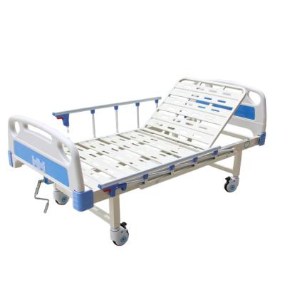 China Easy To Operate Best Price ABS Medical Manual 1 Crank Folding Inpatient Bed For Sale Philippines for sale