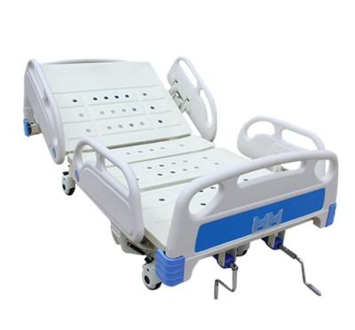 China Manual Easy Operate Factory Wholesale Double Crank ICU Foldable Hospital Bed for sale