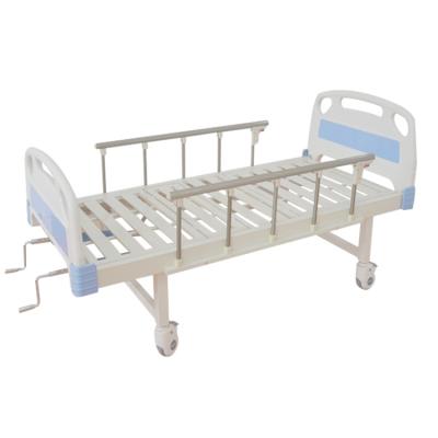 China Manual Easy Operate China Professional 2 Crank Patient Comfortable Hydraulic Hospital Bed With Aluminum Alloy Rail for sale