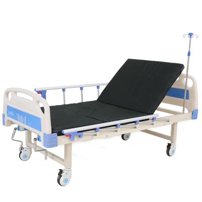 China Promote Home Aluminum Side Rail Bed For Inpatient Two Cranks Hospital Sick Bed Medical Mobile Bed for sale