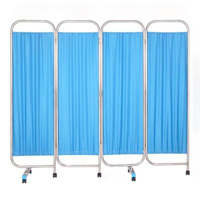 China Modern Cheap Hospital Furniture Stainless Steel Medical Patients Ward Screen 4 Times for sale