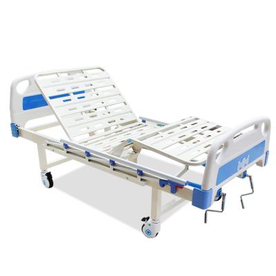 China 2 Two Function Hospital Bed Manual Hospital Bed Medical Patient Bed Manufacturer Home Bed Price for sale