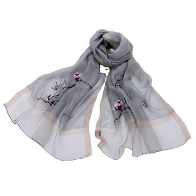 China Daily life double hit hair silk scrunchies satin shawl sunscreen silk braid scarf silk braid for sale