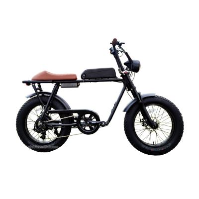 China New Arrival Aluminum Alloy 20 Inch Fat Tire Electric Bike Retro 500 Watt Long Seat Electric Bicycle For Men for sale