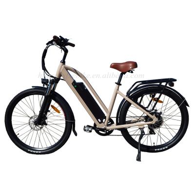 China Hot Best Selling Aluminum Alloy E MTB Full Suspension 27.5 Inch 500W Electric Mountain Bike Step Through E-Bike For Women for sale