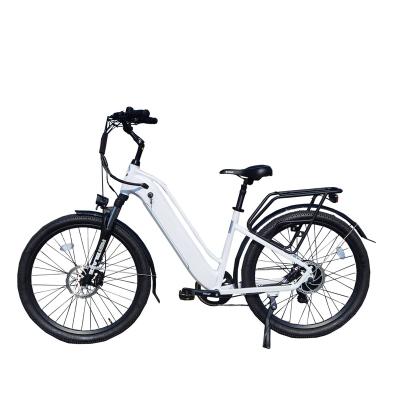 China New Aluminum Alloy Design Ebike 48V 14.5Ah Hidden Battery Road Bicycle Step Through 27.5 Inch City Electric Bike For Commuter for sale